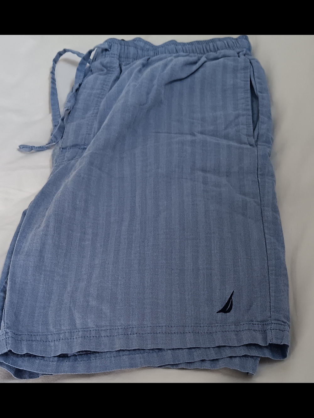 Nautica Light Blue Men's Drawstring Shorts - Picture 3 of 4
